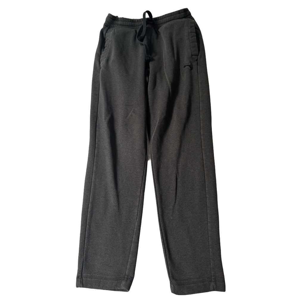 Puma Dark Grey Drawstring Waist Straight Leg Sweatpants Athletic Men Medium